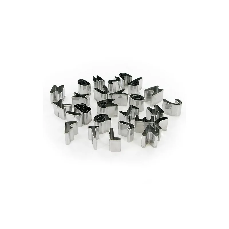 Découpoirs lettres alphabet inox Technicake