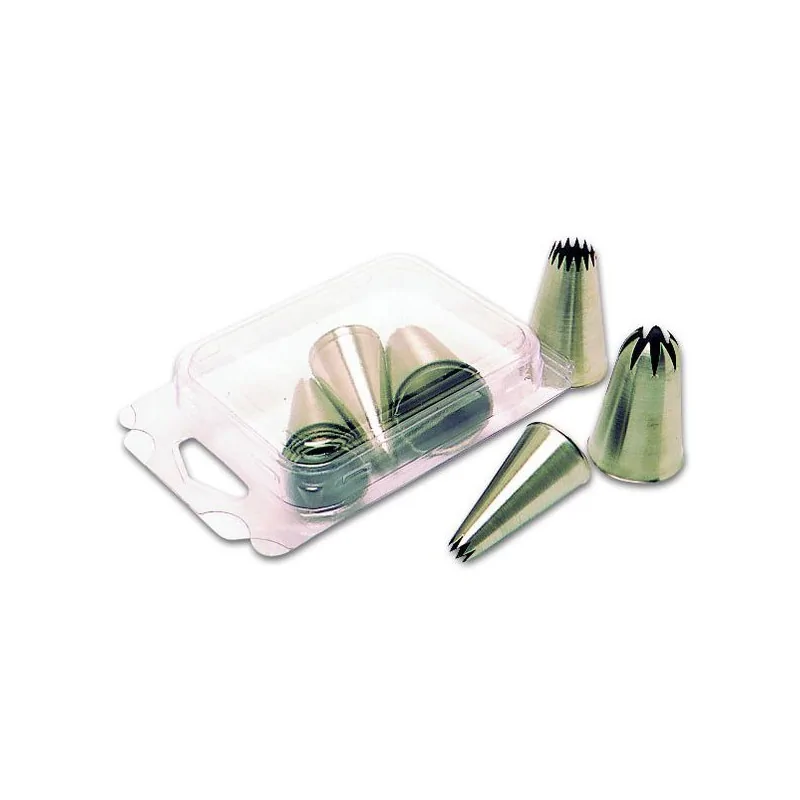 Douilles cannelées inox (x6)