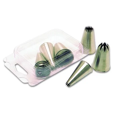 Douilles cannelées inox (x6)