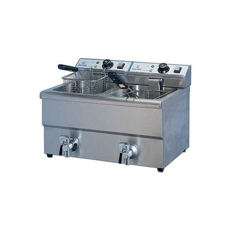Friteuse 2 x 8 litres avec vidanges