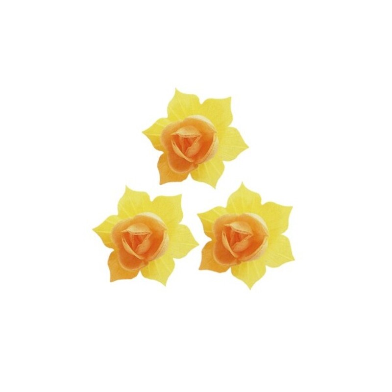 Fleur de Jonquille azyme jaune et or (x28) - Florensuc | Cerf Dellier