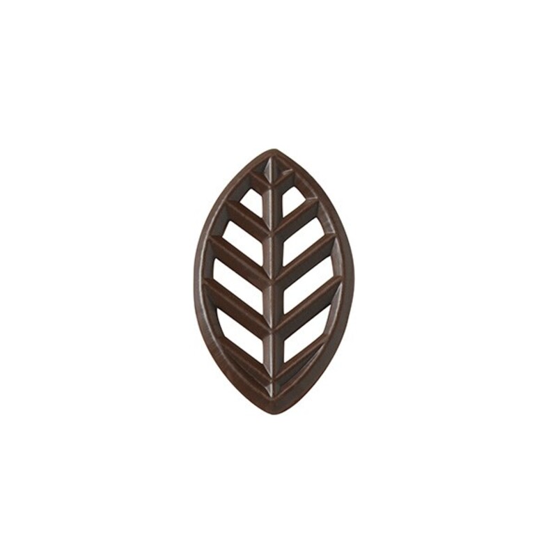 Décors feuilles en chocolat noir (x175)
