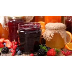 Miels, confitures et fruits en conserve